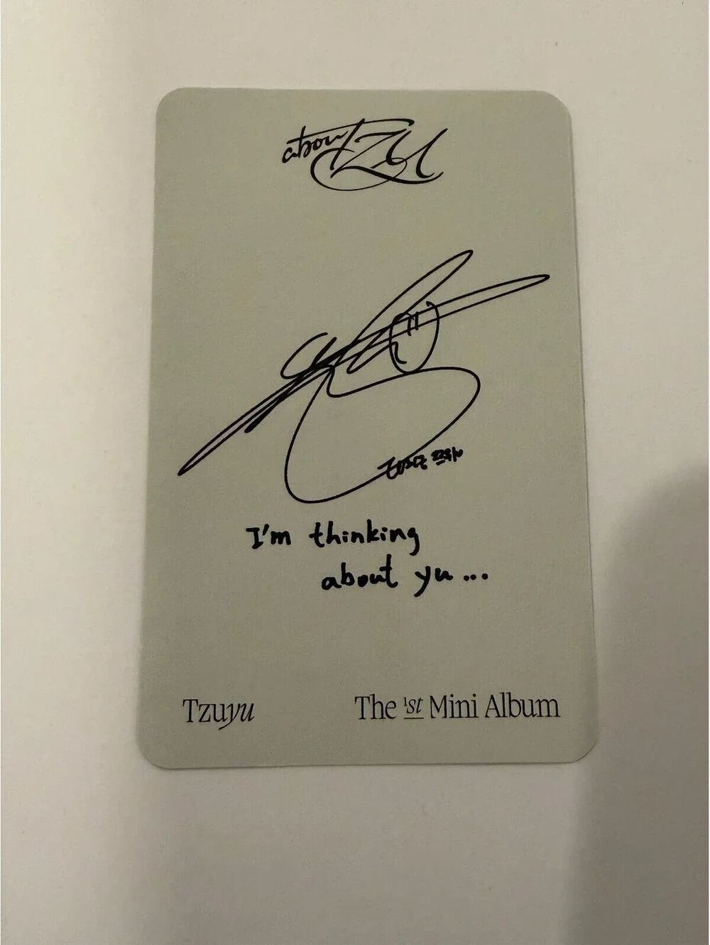 Twice Tzuyu ABOUTZU Digipack Photocard